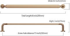 NEW 10 Pack 7.5″ 192mm Champagne Bronze Kitchen Cabinet Handles Pulls B19