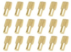 40Pcs Gold Shelf Pins 5mm, Cabinet Pegs Shelf Support, Spoon Shape Metal Shelf H