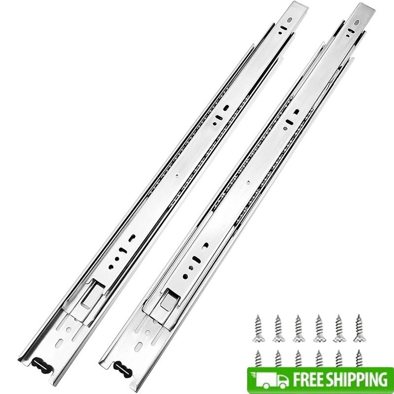 22 Inch Drawer Slides 10 Pairs Full Extension Side Mount Ball Bearing 100LB New