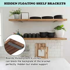 Premium Heavy Duty Shelf Brackets – 0.2In Thick Black L Shape Shelf Bracke