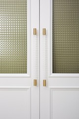 Brass Acrylic Twist Wardrobe Door Knob Cupboard Drawer Pull Long Cabinet Handle