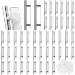 50 PCS Silver Self Stick Push Pull Helper Adhesive Drawer Door Cabinet Handles