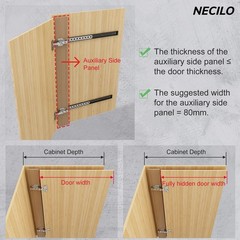 Pocket Door Slides 26 Inch, 30 lb Load Pocket Door Hardware, Full Extension B…