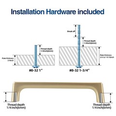 10 Pack Brushed Gold Cabinet Handles 5 Inch 128mm Kitchen Drawer Pulls