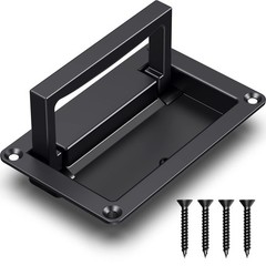 Black Zinc Alloy Recessed Door Pull Handle Recessed Flush Pull Handle for Dra…