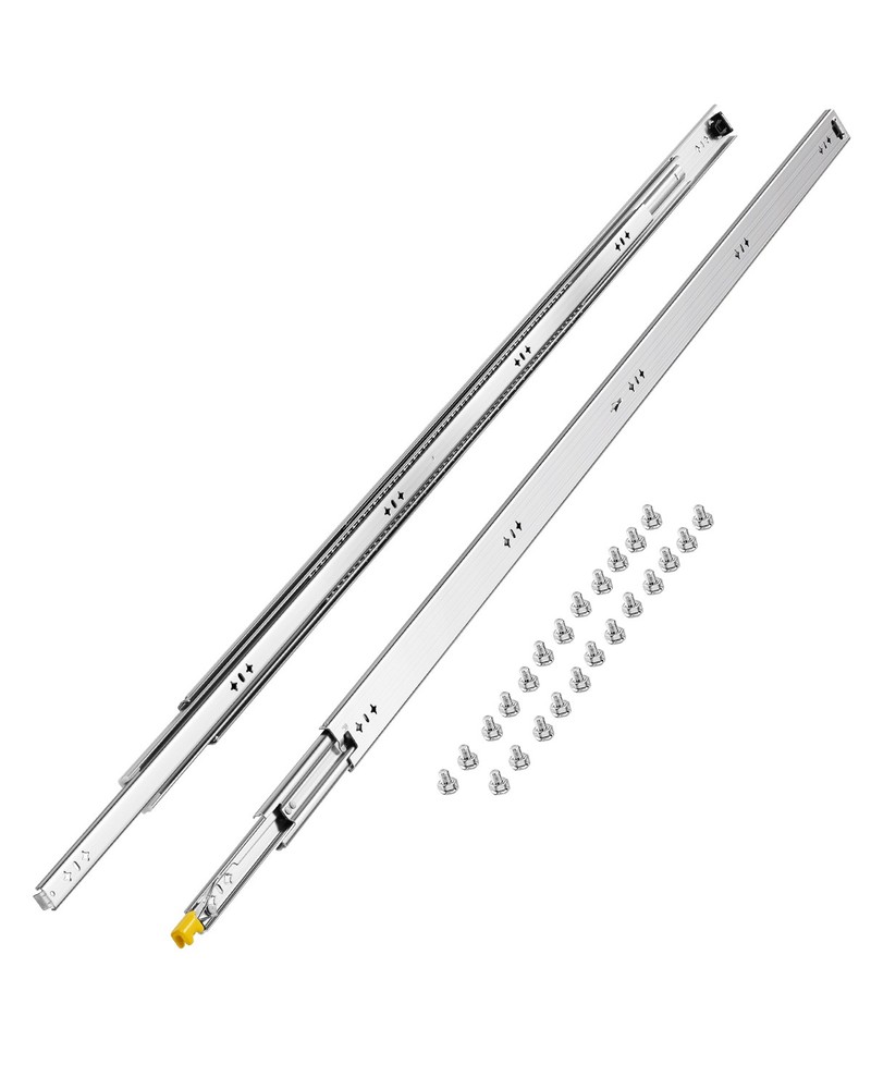 1 Pair 16-60 in Soft-Close Drawer Slides Ball Bearing Full Extension