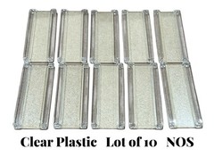 10 Pack Self-Stick Cabinet Sliding Door Window Handle Recessed CLEAR NOS