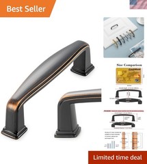 3 Inch Oil Rubbed Bronze Cabinet Handles – 10 Durable Zinc Pulls for All Styles