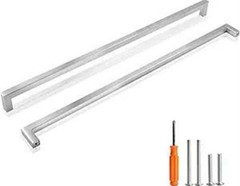 Cabinet Pulls Brushed Nickel Cabinet Handles Square Drawer Pulls, 10 Pack