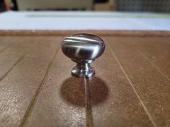 1.25 in solid brass cabinet knobs satin nickel finish kitchen bath