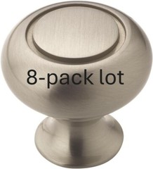 8-pack lot Amerock BP53011-G10 Everyday Heritage 1-1/4 Satin Nickel Cabinet Knob