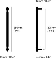 Buster + Punch UPB-073967 Linear 8-7/8″ Center to Center Bespoke – Silver