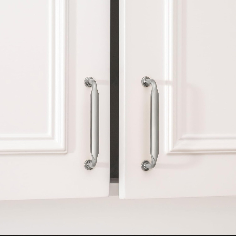 Goldenwarm 5 Pack 3-3/4 Inch Brushed Nickel Cabinet Pulls Kitchen Cabinet Handle