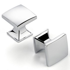 10 Pack 1 Inch, Square Polished Chrome Cabinet Knobs Chrome Drawer Knobs Chro…