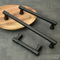 10 PCS AL0005MB Matte Black Cabinet Pulls 5 Inch Hole Center Square Handles