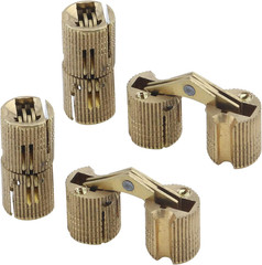 4-Pack 10mm Brass Barrel Hinges Cylindrical Hidden Cabinet Concealed Invisibl…