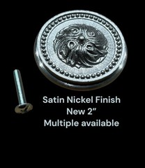 Baldwin 4932-150-BIN 2” Satin Nickel Finish Solid Brass Cabinet Draw Knobs NOS