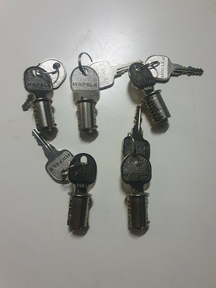 Hafele Barrel And Key Nickel Plated 210.40.601 (5 pieces)