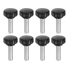 8pcs Knurled Clamping Knobs M10 x 35mm Zinc Plated Carbon Steel Thread 14mm Head