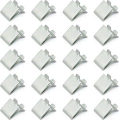 20 Pcs Adjustable Steel Pilaster Shelf Support Clips Shelving Bracket Clips