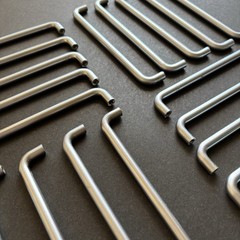 Kitchen Cabinet Pulls Set 22 Chrome Matte Silver 7.5” Center Drawer 8″ Length