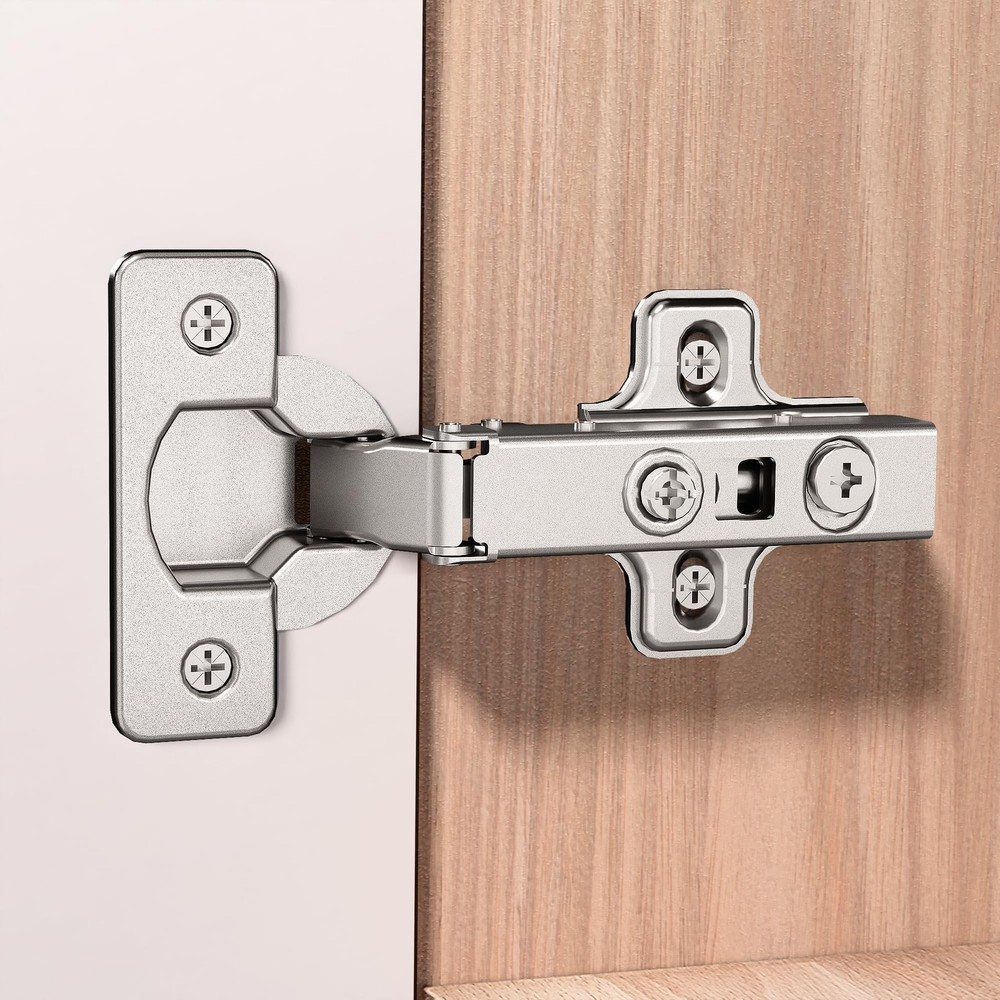 Kimdot 4 Pack Frameless Full Overlay Soft Close Cabinet Overlay, Nickel
