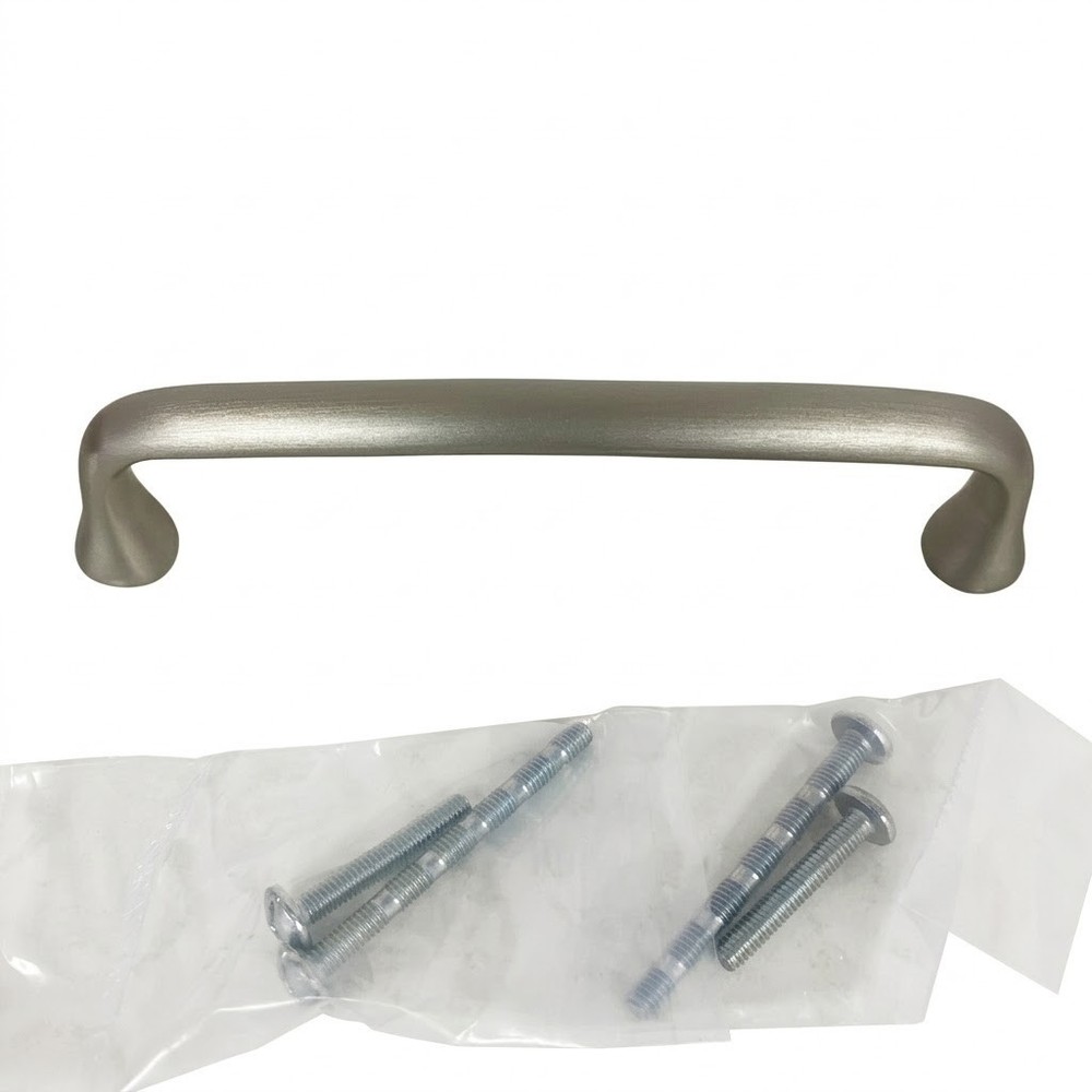 Signature Hardware Orvin 5.125″ Brass Cabinet Pull Brushed Nickel SH551072BN