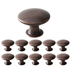 Kitchen Cabinet Knobs Vintage Copper, 12 Pack Round Metal Wardrobe Handles Fu…
