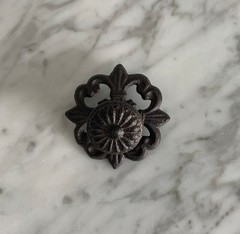 Vintage Old World Moroccan Drawer Cabinet Door Knob Pull BRWN Cast Iron Metal 3″