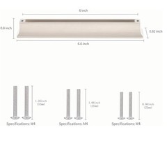 Cabinet Handles 6-inch (152mm) Brushed Nickel Drawer Handles 2 Pack