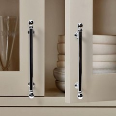 6 Pack Polished Chrome Kitchen Cabinet Handles 5 Inch(128mm) Hole Center Soli…