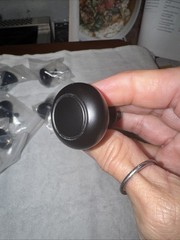 Amerock BP53005-FB Flat Black Cabinet Hardware Knob 1-1/4 Inch Diameter, 10