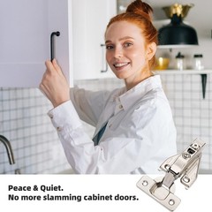 2 PCS Full Overlay Soft Close Cabinet Hinges for Kitchen Cabinets – 105° Face…