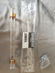 GlideRite 6-1/4″ CC Clear Acrylic Cabinet Pull Satin Gold – 4718-160-SG-1