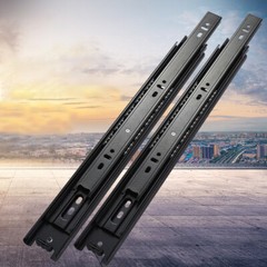 Black Full Extension Drawer Runners 14-20″ 1 Pair Heavy Duty Ball Bearing Slides