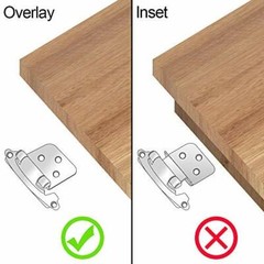 Kitchen Cabinet Hinges Overlay Self Closing Face Mount Cupboard Door Hinge Lot