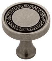 (12 Pack) 1-1/4″ Greek Key Knob Aged Pewter