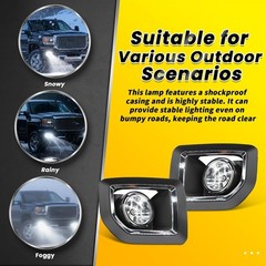 2500HD 3500HD Front Fog Light Assembly Compatible 2015-2019 Sierra 2500HD