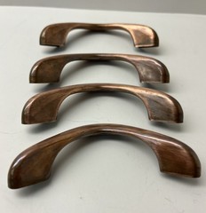 Vintage MCM Boomerang Cabinet Pulls by N.L. Co./Youngstown — RARE Copper Color!!