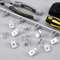 40 PCS Metal Adjustable Pilaster Shelf Support Clip Brackets For Shelving