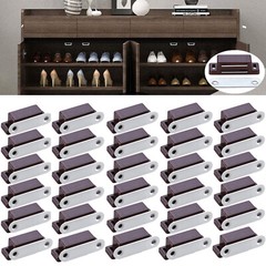 30x Magnetic Door Catches Kitchen Cupboard Wardrobe Cabinet Self-Closing Latches