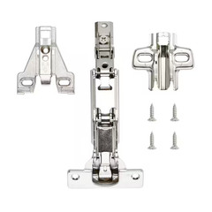 Wide Angle Full Overlay Nickel 165° Hinge Set (2 Pieces)