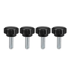 4Pack M6 x 15mm Male Thread Knurled Clamping Knobs Grip Thumb Screw on Type