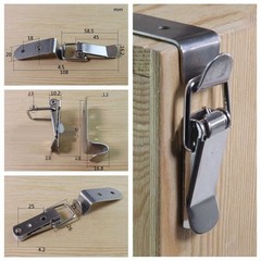 4 X Latch Stainless Steel Silver Box Lock Leather Wood Boxes Tool Boxes Latch