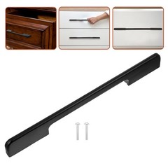 Ergonomic Black Metal Cabinet Handle for Furniture and Door Pull Applications