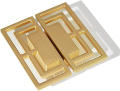 6Pcs of Gold Brushed Drawer Handles Pulls, Closet TV Cabinet, Stylish Golden Cop