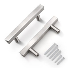 Square Body Round Feet 30Pack 76mm(3″) Hole Center Square Kitchen Cabinet Han…
