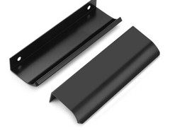 Matte Black Finger Edge Pull Kitchen Cabinet Door Handle Bar Back Mount Drawer