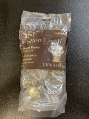 Allen + Roth Cabinet Knobs Clear Diamond Shape & Soft Gold Finish 10 Count