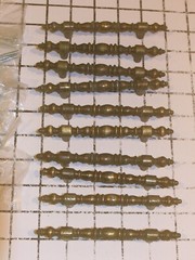 VTG Carriage House Cabinet Drawer Pulls w/ Screws Brass plated vintage